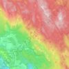 Topografische Karte Općina Čavle, Höhe, Relief