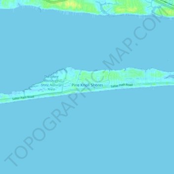Topografische Karte Pine Knoll Shores, Höhe, Relief