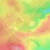 Topografische Karte Hora Svatého Šebestiána, Höhe, Relief