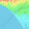 Topografische Karte Santa Monica, Höhe, Relief