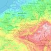 Topografische Karte Belgien, Höhe, Relief