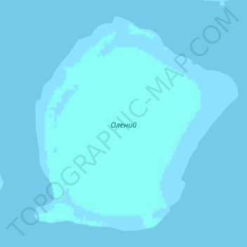 Topografische Karte Олений, Höhe, Relief