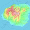 Topografische Karte Kauai, Höhe, Relief