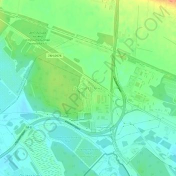 Topografische Karte городское поселение Лесная Поляна, Höhe, Relief
