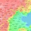 Topografische Karte Hebei, Höhe, Relief