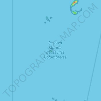 Topografische Karte Islas Columbretes, Höhe, Relief