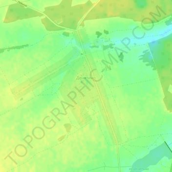 Topografische Karte Денятино, Höhe, Relief