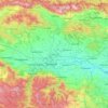 Topografische Karte Oblast Plowdiw, Höhe, Relief