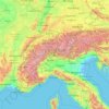 Topografische Karte Alps, Höhe, Relief