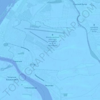 Topografische Karte сельское поселение Село Карагали, Höhe, Relief