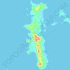 Topografische Karte Lahuy Island, Höhe, Relief