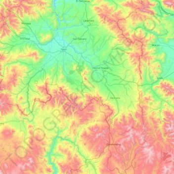 Topografische Karte Espinar, Höhe, Relief