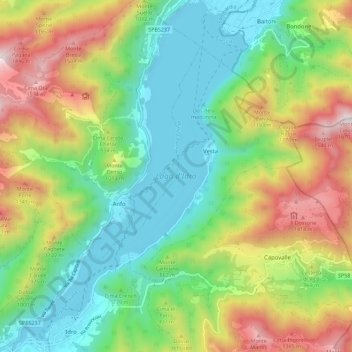 Topografische Karte Idrosee, Höhe, Relief