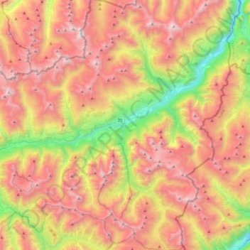 Topografische Karte Scuol, Höhe, Relief