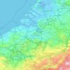 Topografische Karte Flandern, Höhe, Relief