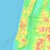 Topografische Karte Netanya, Höhe, Relief