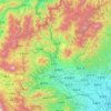 Topografische Karte Präfektur Gunma, Höhe, Relief