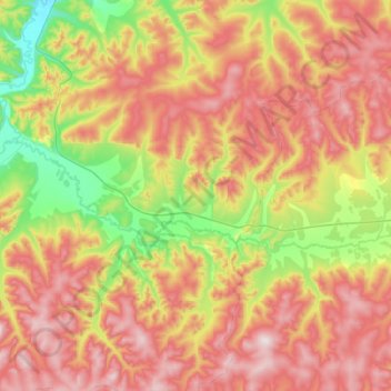 Topografische Karte Арей, Höhe, Relief