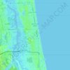 Topografische Karte Jacksonville Beach, Höhe, Relief