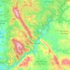 Topografische Karte Penacova, Höhe, Relief