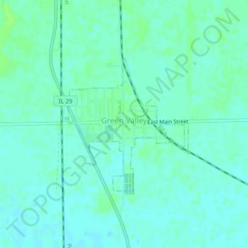 Topografische Karte Green Valley, Höhe, Relief
