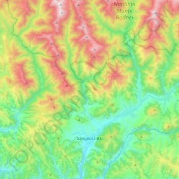 Topografische Karte Sankt Georgen, Höhe, Relief