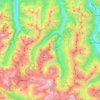 Topografische Karte Rauris, Höhe, Relief
