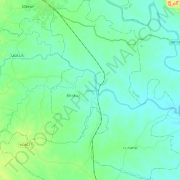 Topografische Karte Karon, Höhe, Relief