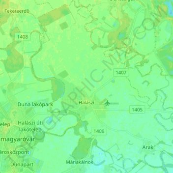 Topografische Karte Fischerdorf, Höhe, Relief