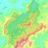 Topografische Karte 九连山国家级自然保护区, Höhe, Relief