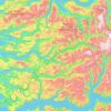 Topografische Karte Sunnfjord, Höhe, Relief