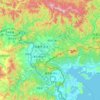 Topografische Karte 珲春市, Höhe, Relief