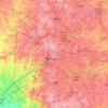 Topografische Karte Bangalore, Höhe, Relief