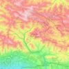 Topografische Karte شهرستان شمیرانات, Höhe, Relief