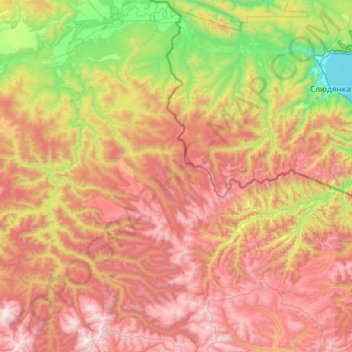 Topografische Karte сельское поселение Торы, Höhe, Relief