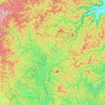 Topografische Karte Howes Valley, Höhe, Relief