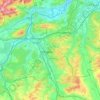Topografische Karte Bezirk Zofingen, Höhe, Relief