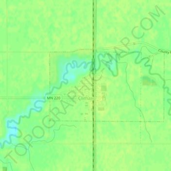 Topografische Karte Climax, Höhe, Relief