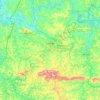 Topografische Karte Lavras, Höhe, Relief