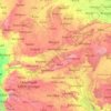 Topografische Karte Narmada, Höhe, Relief
