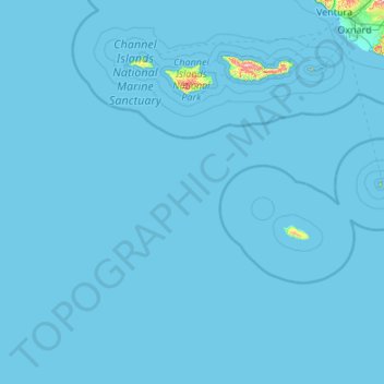 Topografische Karte Channel Islands, Höhe, Relief