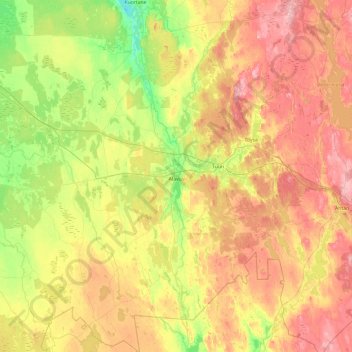 Topografische Karte Alavus, Höhe, Relief