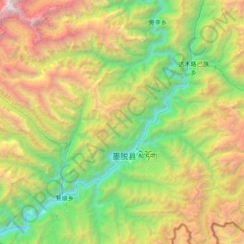 Topografische Karte 德兴乡, Höhe, Relief