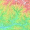 Topografische Karte Rudraprayag District, Höhe, Relief