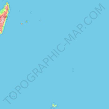 Topografische Karte Französische Süd- und Antarktisgebiete, Höhe, Relief