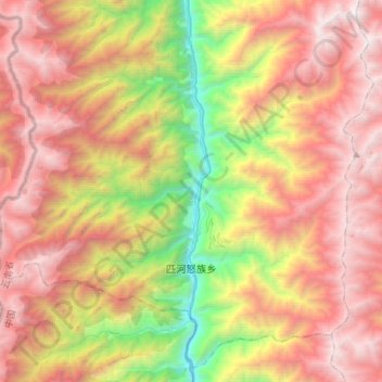 Topografische Karte 匹河怒族乡, Höhe, Relief