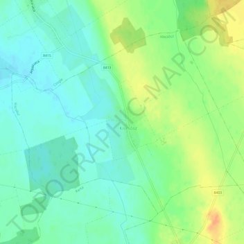 Topografische Karte 8494, Höhe, Relief