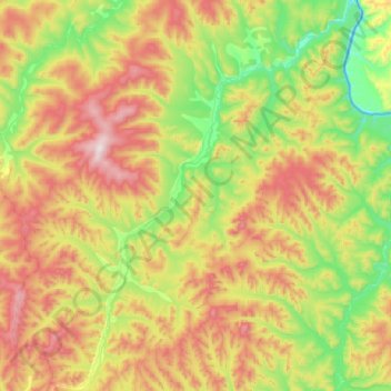 Topografische Karte Будюмкан, Höhe, Relief