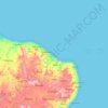 Topografische Karte Pernambuco, Höhe, Relief