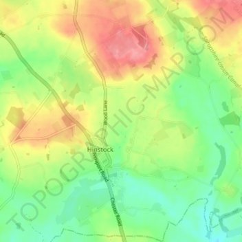 Topografische Karte Hinstock, Höhe, Relief